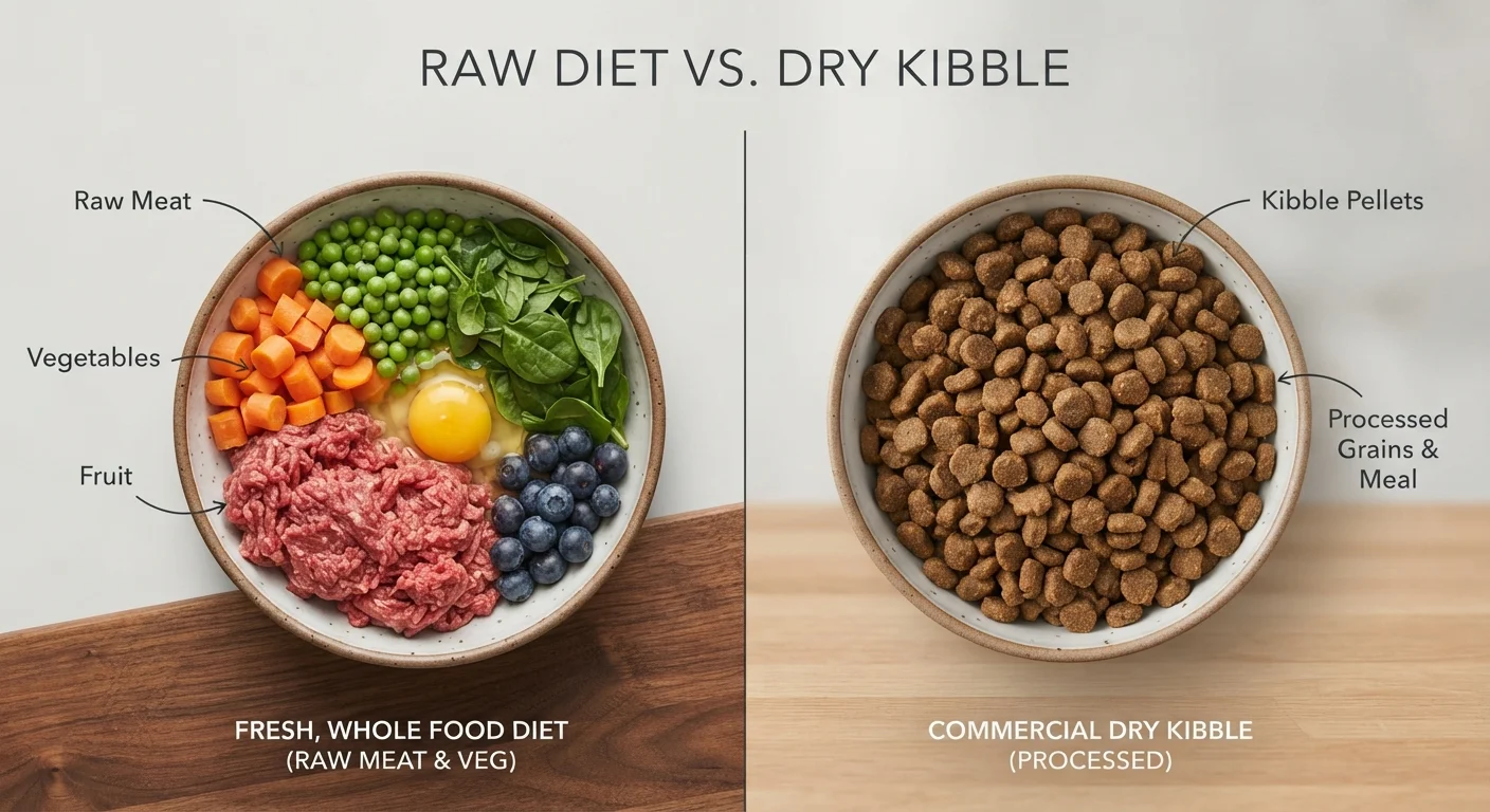 Raw Diets vs. Commercial Pet Food: What Owners Should Weigh